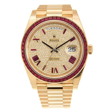 gold and ruby rolex|rolex bezel types.